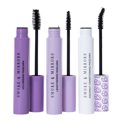 smoke & mirrors clean beauty mascara 3-piece set