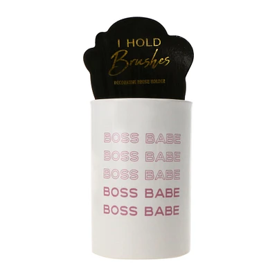 boss babe' makeup brush cup
