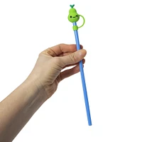 4-count reusable straws with cute toppers