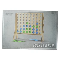 giant four in a row wooden game 24in x 21.3in