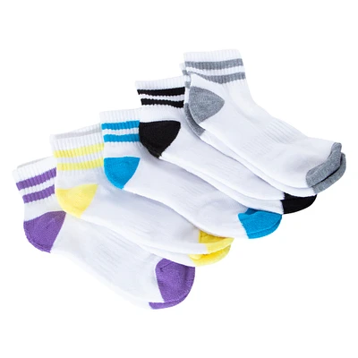 series-8 fitness™ ladies performance quarter crew socks 5-pack