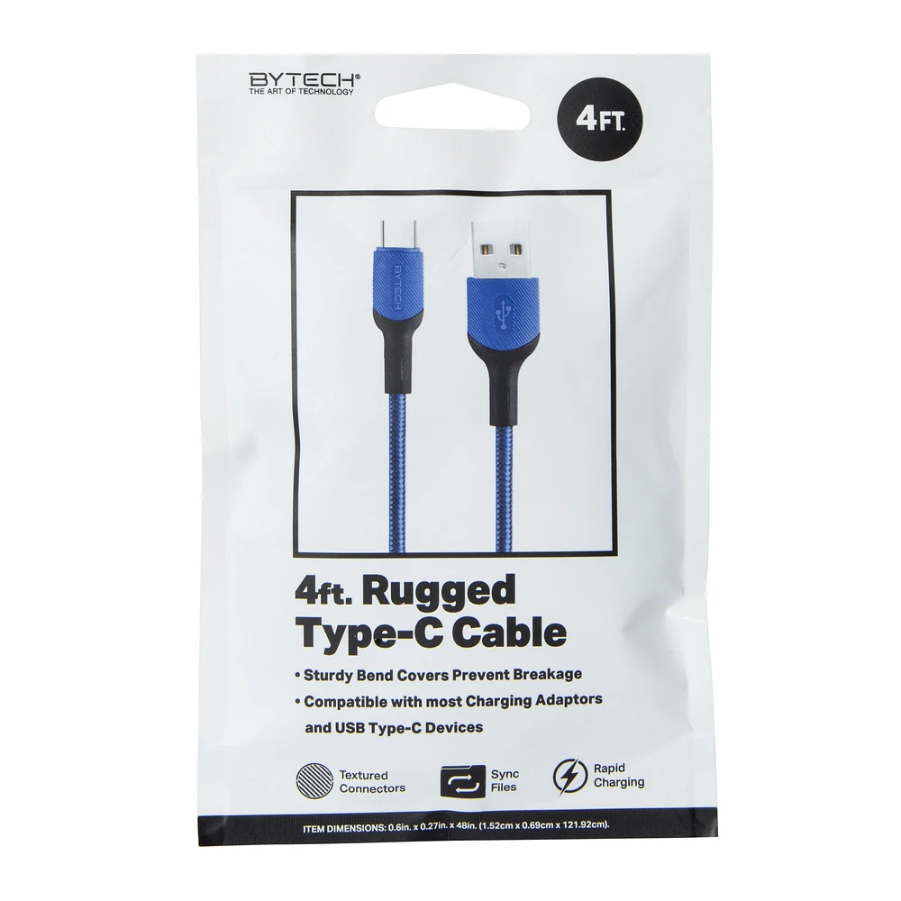 4ft rugged USB Type-C cable
