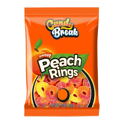 candy break sweet peach rings 4oz