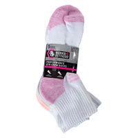 ladies white performance quarter crew socks 5-pack