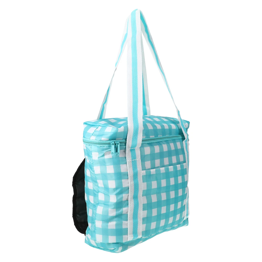 gingham cooler backpack 17.5in