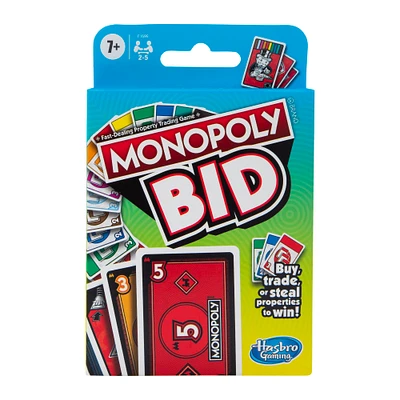 monopoly® bid card game