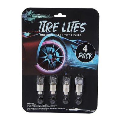 multicolor LED tire lights 4-count