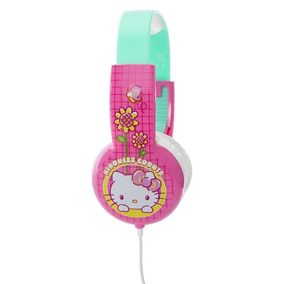 hello kitty® kid-safe wired headphones with mic