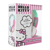 hello kitty® kid-safe wired headphones with mic