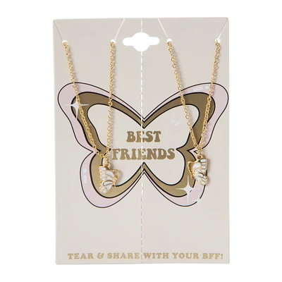 butterfly bff necklace
