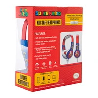 super mario™ kid-safe wired headphones with mic