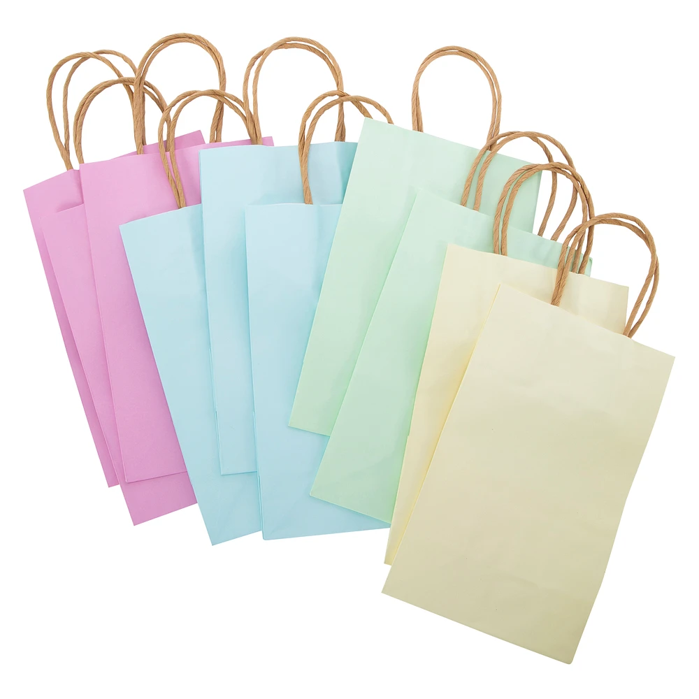 small pastel kraft gift bags 8.35in x
5.2in 10-count