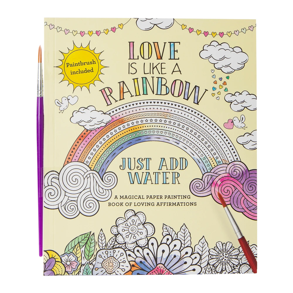 love is like a rainbow magic paper painting book