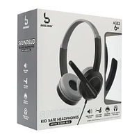 soundbud kid safe wired headphones w. boom mic