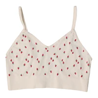 juniors strawberry print v-neck bralette