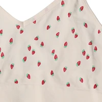 juniors strawberry print v-neck bralette