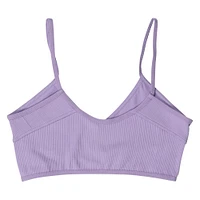 lavender v-neck panel bralette