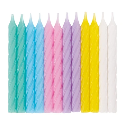 pastel birthday candles 24-count