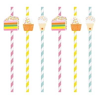 straws with fun cutouts 6-count