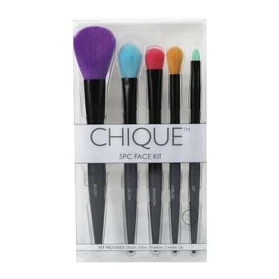 chique™ 5-piece face makeup brush set