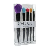 chique™ 5-piece face makeup brush set