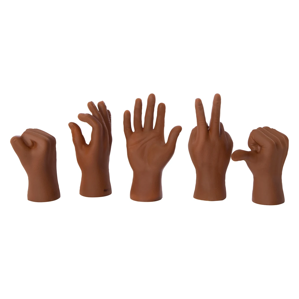 tiny hands finger puppets 5-count - dark