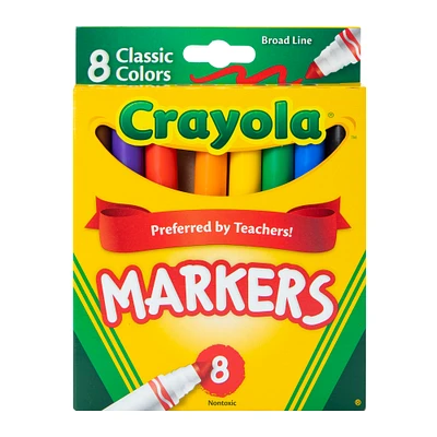 crayola® broad line markers 8-count