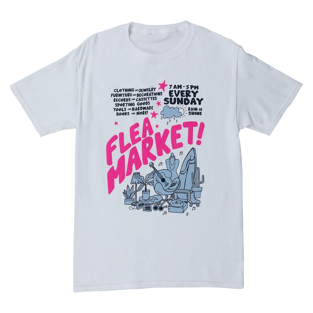 flea market poster graphic tee