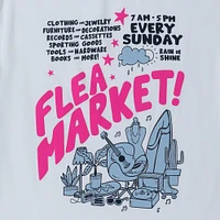 flea market poster graphic tee