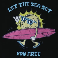 'let the sea set you free' graphic tee