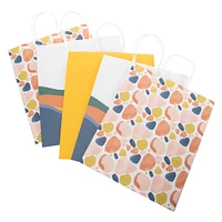 5-count large kraft gift bags 12.75in x 10in