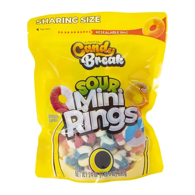 candy break sour mini rings 24oz