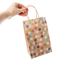 10-count small rainbow kraft paper gift bags