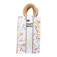 10-count small rainbow kraft paper gift bags