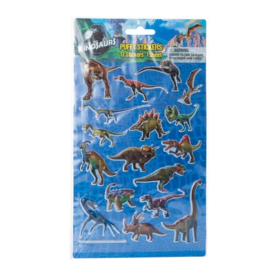 dinosaur puffy stickers 17-count