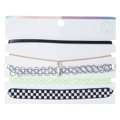 choker necklaces 5-pack