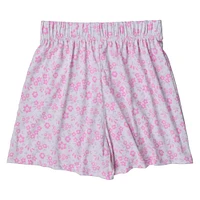 pink floral wrap skort