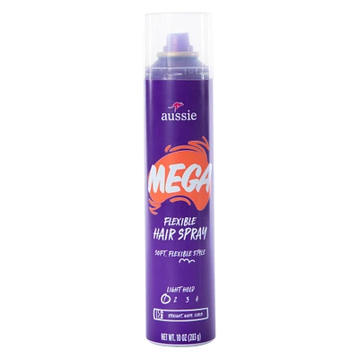 aussie mega flexible hairspray 10oz