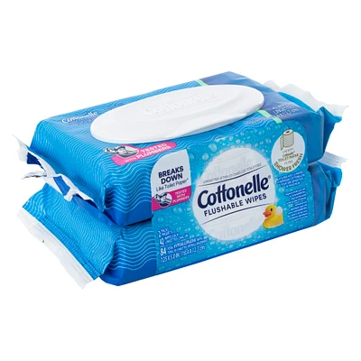 cottonelle® flushable wipes 84-count