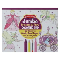 melissa & doug® jumbo princess & fairy coloring pad