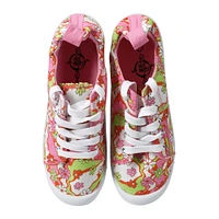 ladies retro floral scrunchback sneakers
