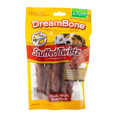 dreambone® pork stuffed twistz® dog chews 6.9oz