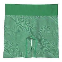green swirl bike shorts