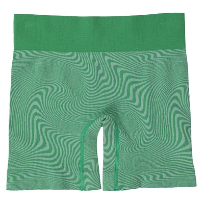 green swirl bike shorts