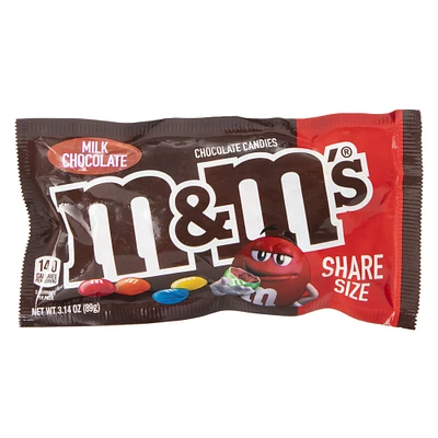 m&m's® milk chocolate candies share size® bag 3.14oz