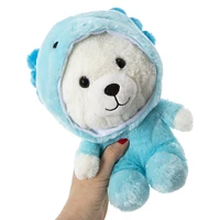 Hooded Stuffed Bear Plush 9in