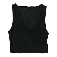 terrycloth v-neck tank top