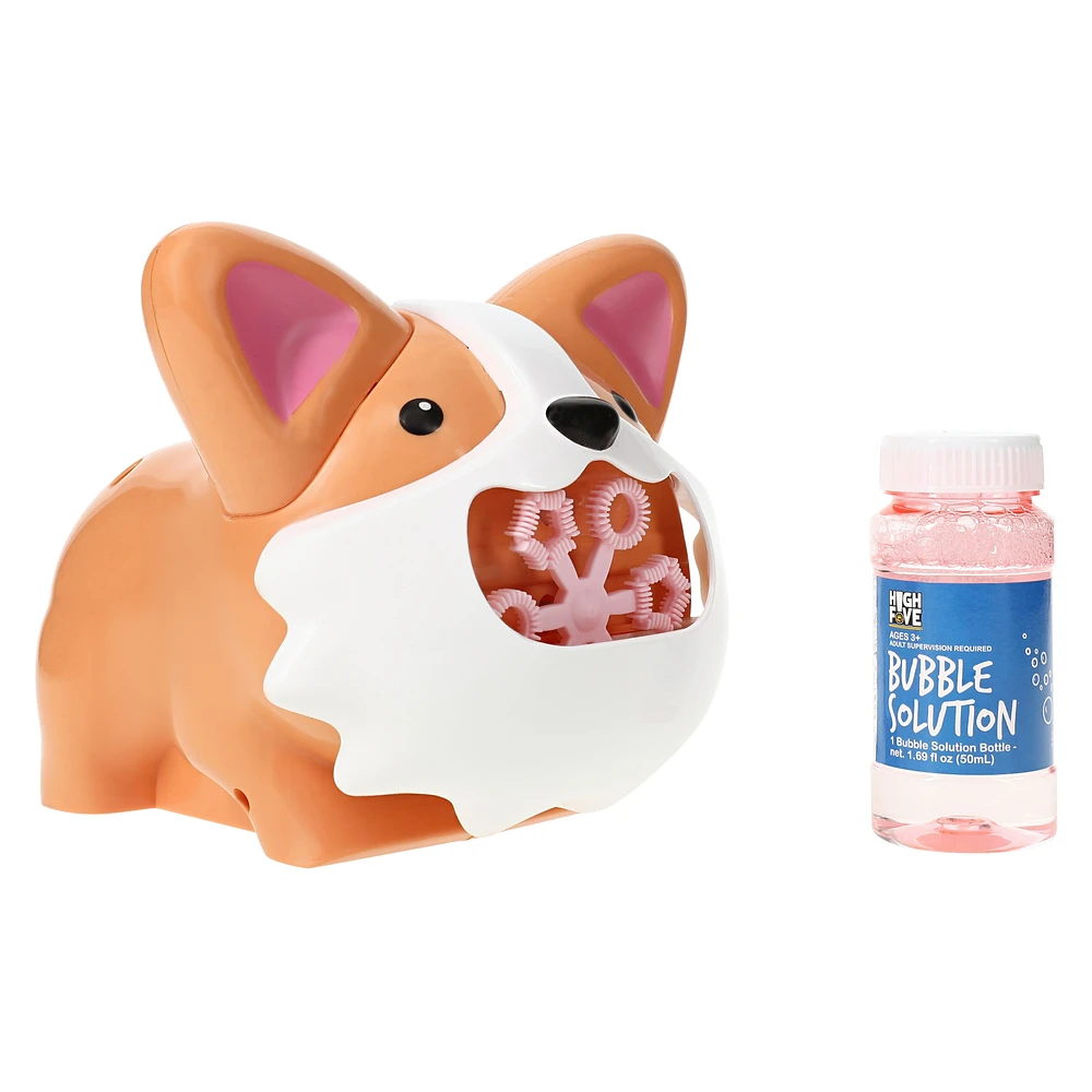 corgi bubble machine