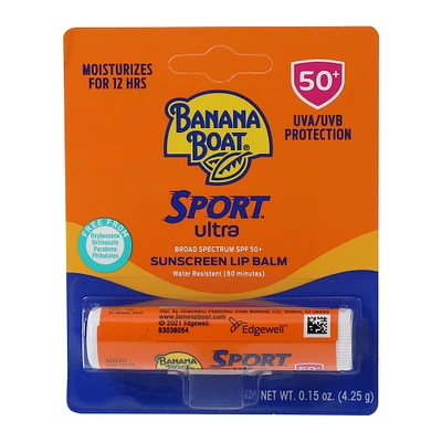banana boat® sport ultra SPF 50+ sunscreen lip balm 0.15oz