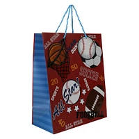 large sports gift bag 10.37in x 12.75in